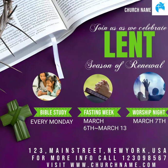 Lent Poster Design Template PosterMyWall