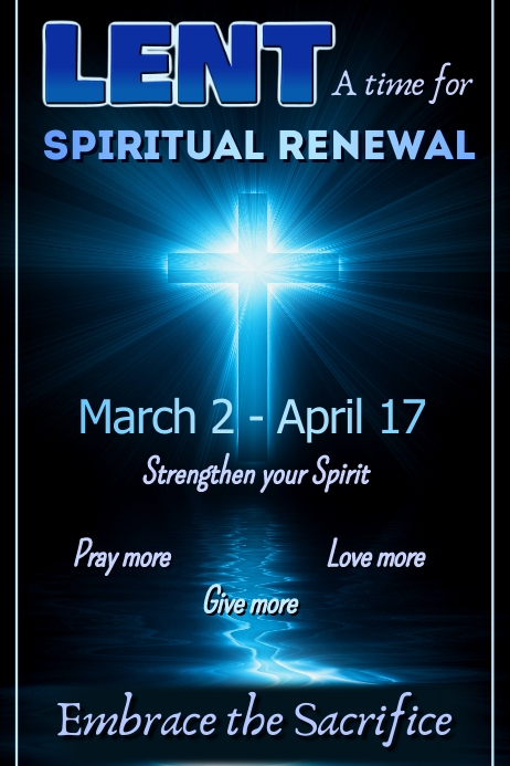Lent Poster Template PosterMyWall