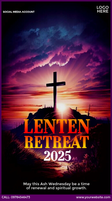 Lenten Retreat História do Instagram template