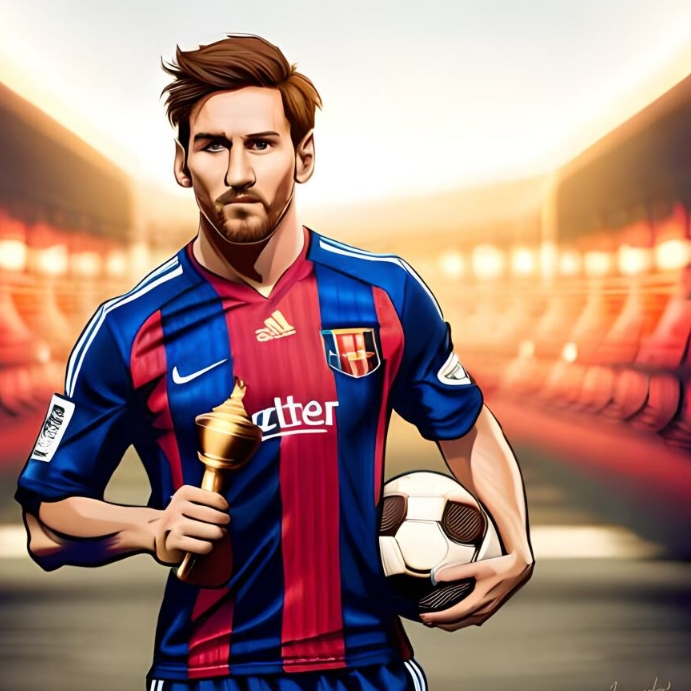 Leo messi Post Instagram template