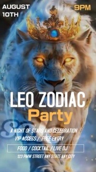 Leo Zodiac Party  Instagram Story template