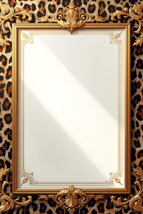 Leopard Picture Frame Picture Template | PosterMyWall