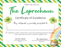 Leprechaun Certificate Flyer (format US Letter) template