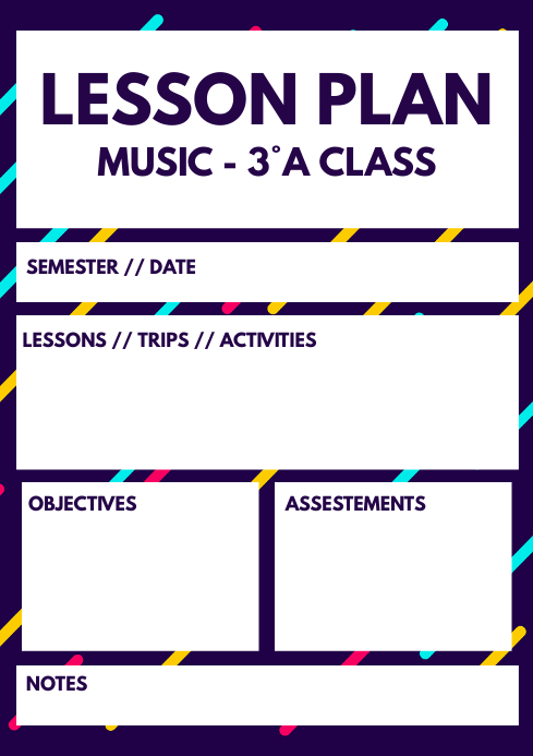 lesson plan a4 template design template | PosterMyWall