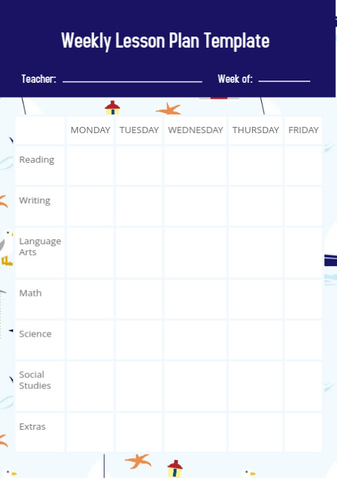 Lesson Plan Design Template | PosterMyWall