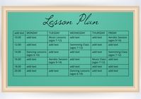 Lesson Plan Timetable Schedule Template | PosterMyWall