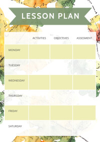 Lesson Plan Design Template | PosterMyWall