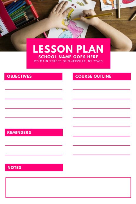 Lesson Plan Poster Template | PosterMyWall