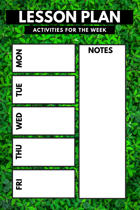 Lesson Plan Poster Template | PosterMyWall