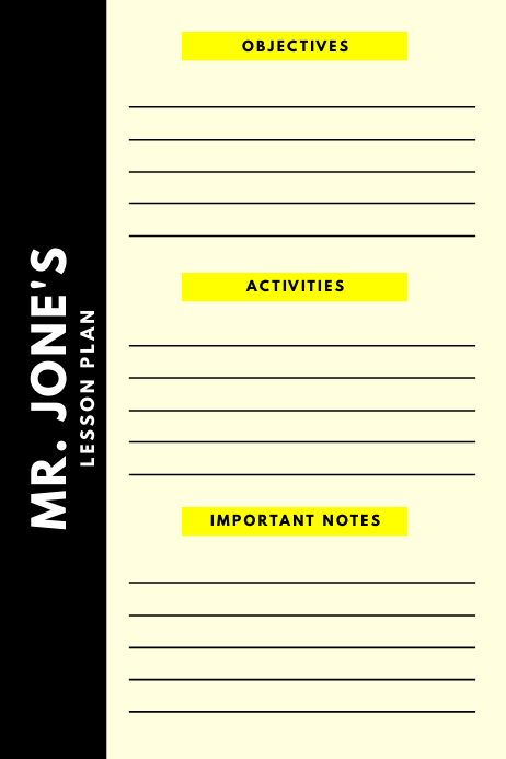 Lesson Plan Poster Template | PosterMyWall