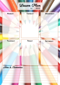 lesson plan a4 template design template | PosterMyWall