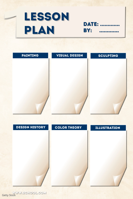 Lesson plan1 Template | PosterMyWall