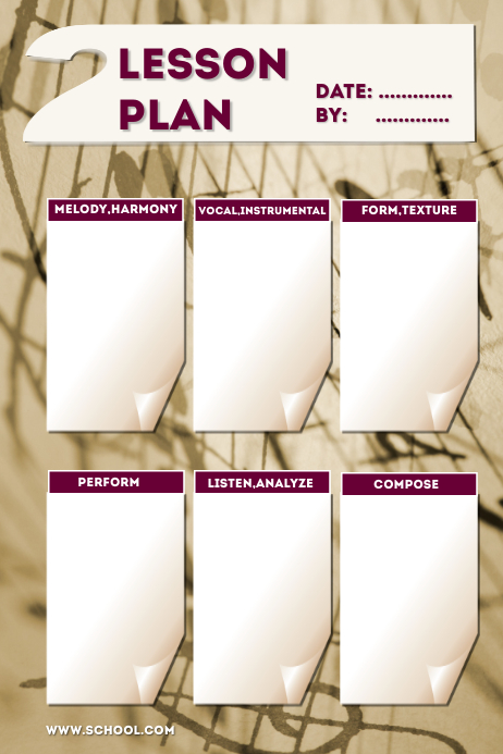 Lesson Guide Sample Poster Lesson plan2 Template | PosterMyWall