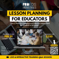 Lesson Planning for Educators Instagram-bericht template