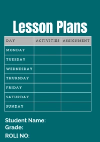Lesson plans A4 template