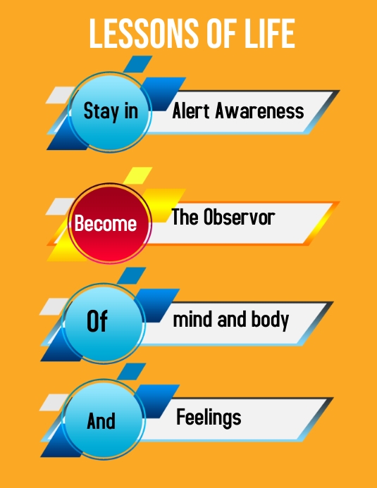 Lessons of life, inspirational Flyer (US Letter) template
