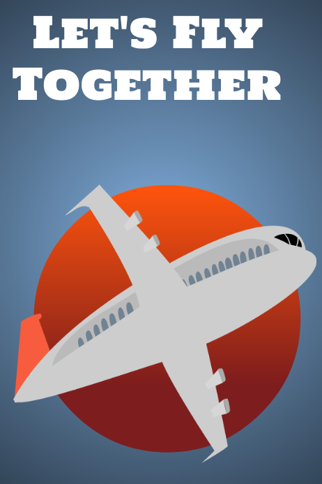 Let's Fly Together Travel Poster Iphosta template