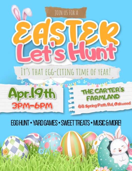 Let's Hunt Easter Event 传单(美国信函) template