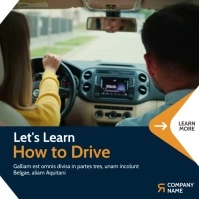 let's learn how to drive instagram post banne template