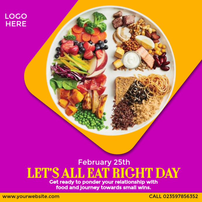 Copy of Let's All Eat Right Day | PosterMyWall