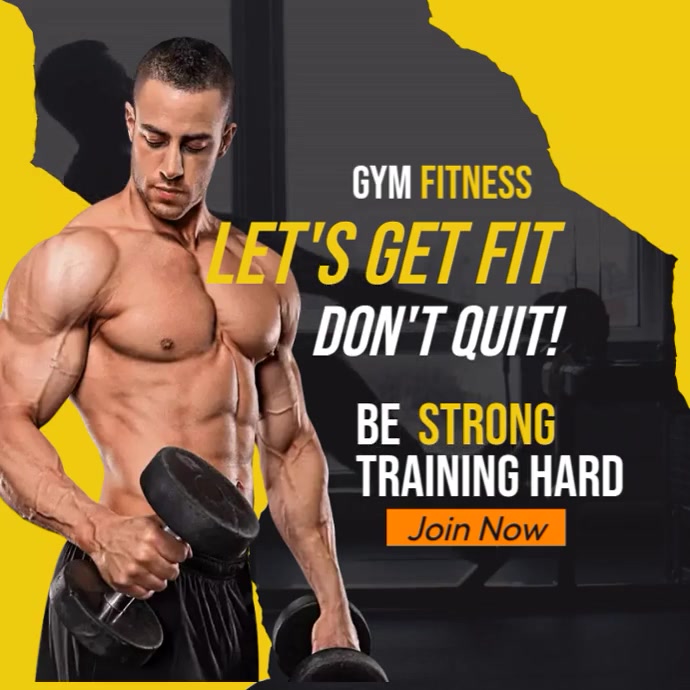 Let's Get Fit Template | PosterMyWall