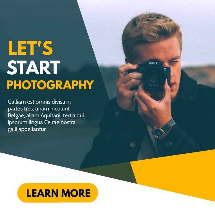 let's start photography classes advertisement Wpis na Instagrama template
