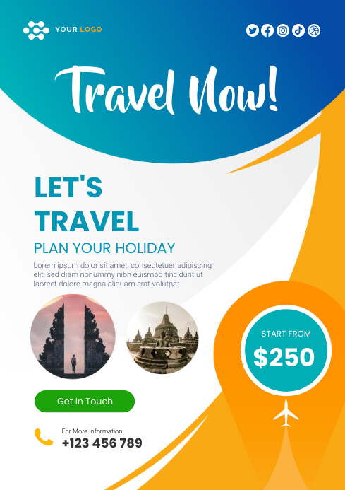 Let's Travel Now Poster Template | PosterMyWall
