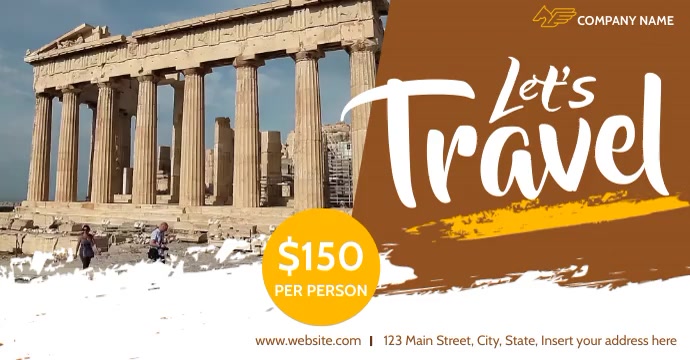 let's travel video advertising template