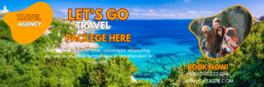 Yellow Travel Agency Promotion E-mail-overskrift Template