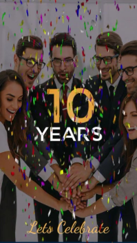 สีดำ Anniversary Celebration Instagram Reel Template