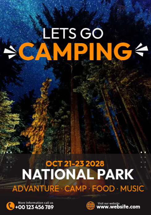 Lets Go Camping Template PosterMyWall