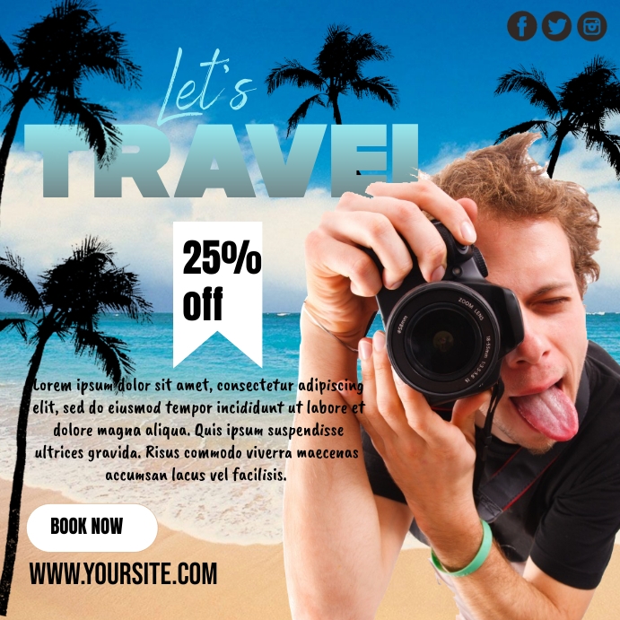 Lets Travel Ads Template | PosterMyWall