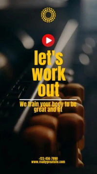 lets work out Instagram Story template