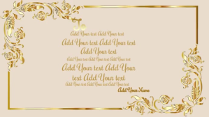 letter, wish card, Wedding card Præsentation (16:9) template