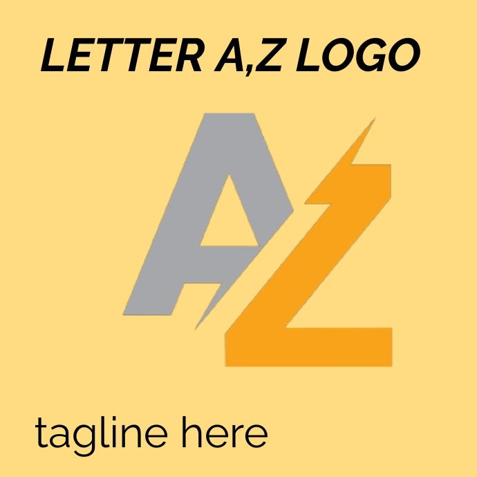 Letter A,Z logo template