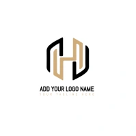 Letter/brand/business/beige/brown/geometric/bold/identity/icon/symbol/elegant/unique/typography/h  L Logo template