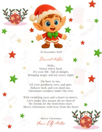 Letter from Elf on the shelf Flyer (US Letter) template