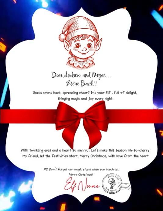 Letter from elf on the shelf Template | PosterMyWall