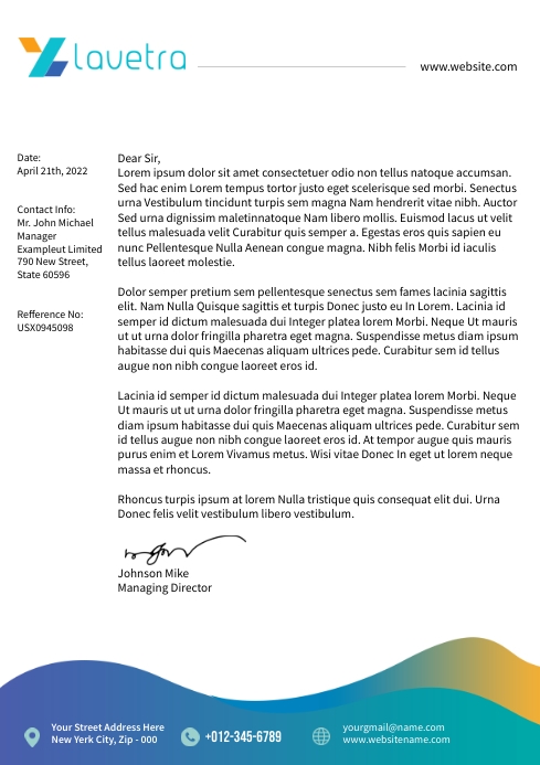 Letter Head Design A4 template