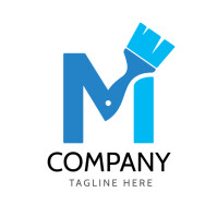 Letter-m-cleaning-home-building-graphic-Vector- Logo template