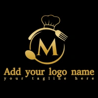 letter m/restaurant logo/chef hat/symbol template