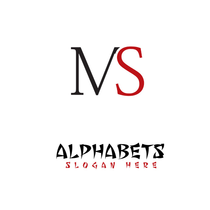 Letter MS Monogram Template | PosterMyWall