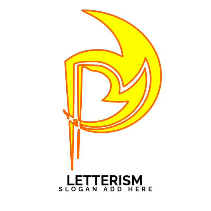 Letter P, Text Logo template