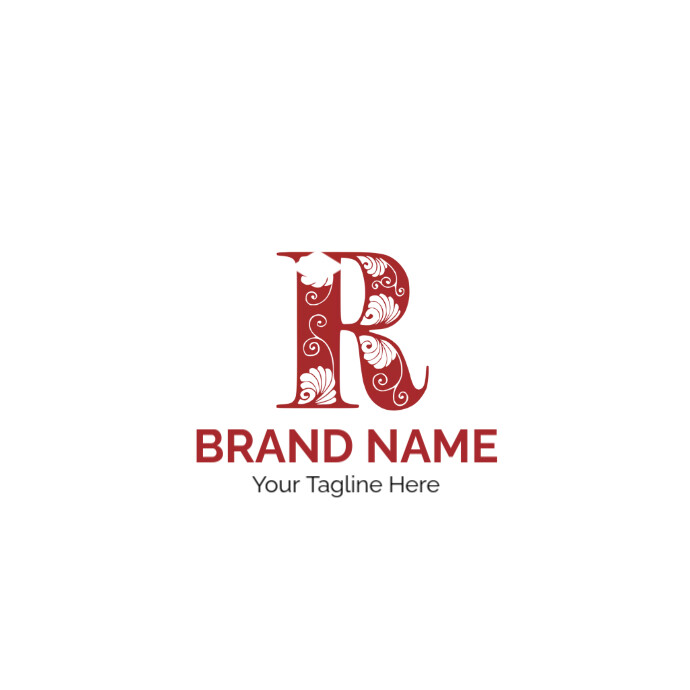 Letter R Name Logo | Alphabet R Logo Design Template | PosterMyWall