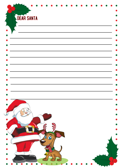 Letter to santa ใบปลิว (US Letter) template