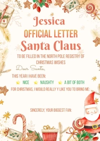 letter to santa template A6