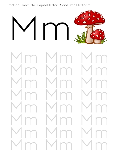 Capital Letter M Template