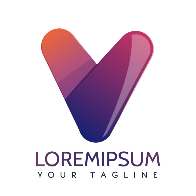 V Logo Letter V Monogram Initial Business Logo template