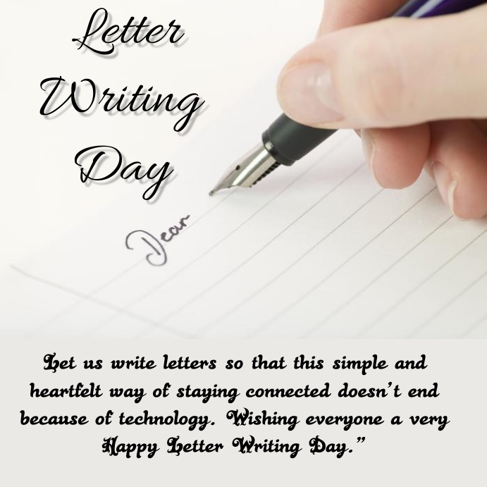 letter writing day Template | PosterMyWall