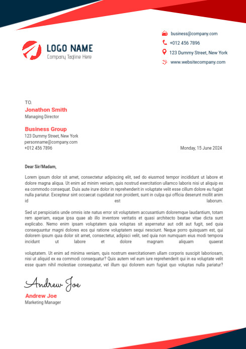 Copy of Letterhead Design Template | PosterMyWall